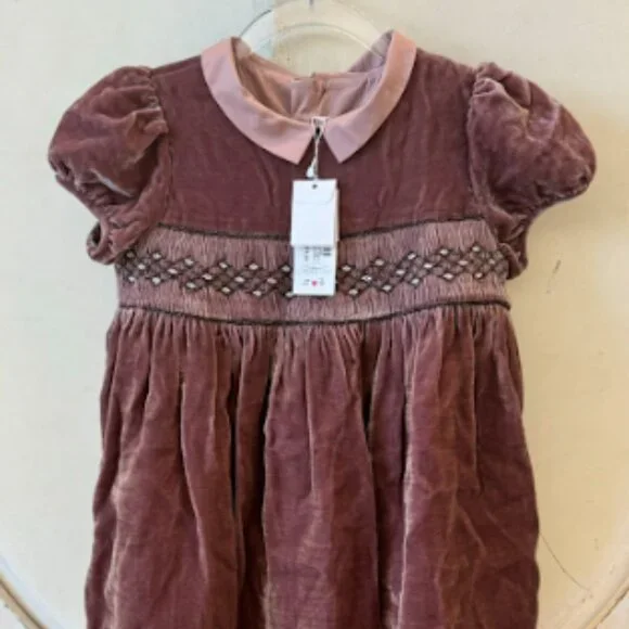 Bonpoint Red Velvet Dress BONPOINT Jadila Red Velvet Dress